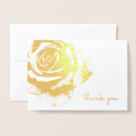 Elegant  Roos Bloemen Dank u Folie Kaarten