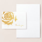 Elegant  Roos Bloemen Dank u Folie Kaarten (Display)