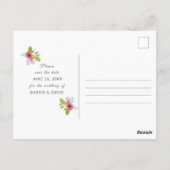 Elegant Roos Bloemen Moderne bruiloft Save the Dat Briefkaart (Achterkant)
