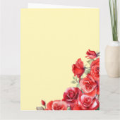 Elegant Roos Bloemen trouwdag Gefeliciteerd Kaart (Achterkant)