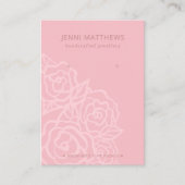 Elegant Roos Bloemen Zalmroze Oorbel Display Visitekaartje (Voorkant)