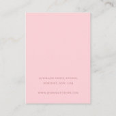 Elegant Roos Bloemen Zalmroze Oorbel Display Visitekaartje (Achterkant)