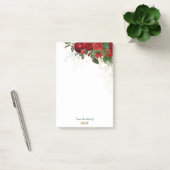 Elegant Roos Bloemenrand Post-it® Notes (Kantoor)