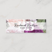 Elegant Roos Bloemensalon Bladwijzer Afspraak Mini Visitekaartje (Voorkant)