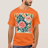 Elegant Roos Bloom Design T-shirt (Voorkant)