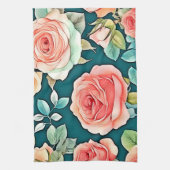Elegant Roos Bloom Design Theedoek (Verticaal)