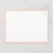 Elegant Roos Blush Pink Floral Rehearings Dinner I Uitnodiging Briefkaart (Achterkant)