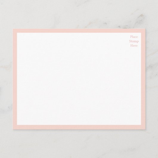 Elegant Roos Blush Pink Floral Rehearings Dinner I Uitnodiging Briefkaart (Achterkant)