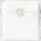 Elegant Roos Blush Pink Floral Vrijgezellenfeest S Ronde Sticker (Tas)