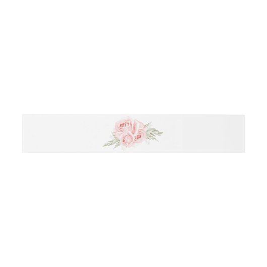 Elegant Roos Blush Pink Floral Weddenschap Uitnodigingen Wikkel (Vlak)