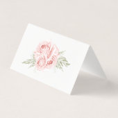 Elegant Roos Blush Pink Floral Wedding Place Card Kaart (Achterkant)