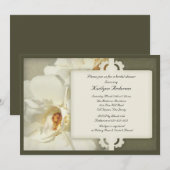 Elegant Roos Bridal Shower Invitation Kaart (Voorkant / Achterkant)