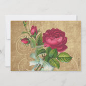 Elegant Roos bruids doucheuitnodiging Kaart (Achterkant)