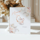 Elegant Roos Bruids Tea Party Mimosa Bar Reclamebord Met Voetstuk