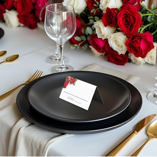 Elegant Roos bruiloft Custom Gevouwen Plaats kaart