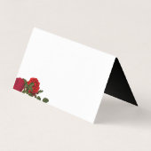 Elegant Roos bruiloft Custom Gevouwen Plaats kaart (Achterkant)