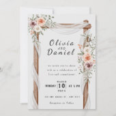 Elegant roos bruiloft kaart (Voorkant)