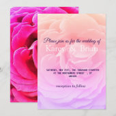 Elegant Roos bruiloft uitnodiging Kaart (Voorkant / Achterkant)