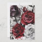 Elegant Roos bruiloft uitnodiging met witte rozen (Achterkant)