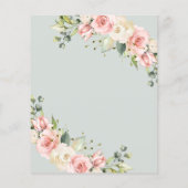 Elegant roos/budget - Uitnodiging van de partij bi Flyer (Achterkant)