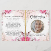 Elegant Roos Celebration of Life Programme (Voorkant)