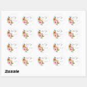 Elegant Roos Chic Ronde Sticker (Vel)