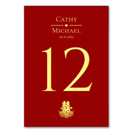 Elegant roos Chinees bruiloft met dubbel geluk Kaart