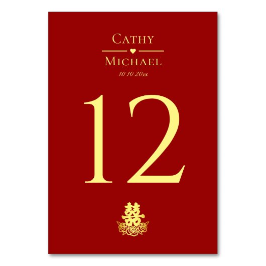 Elegant roos Chinees bruiloft met dubbel geluk Kaart (Voorkant)