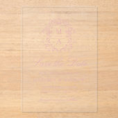 Elegant Roos Chinoiserie Wedding Save the Date Acryl Uitnodigingen (Voorkant)