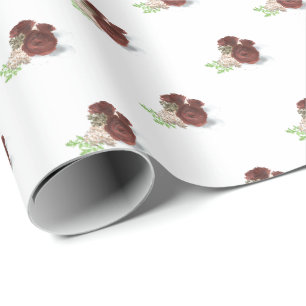 Elegant Roos Corsage Cadeaupapier
