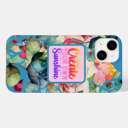 Elegant Roos Creëer Uw eigen zonneschijn citaat Case-Mate iPhone Case (Achterkant (horizontaal))