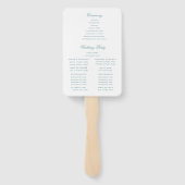 Elegant Roos Crest Monogram Trouwprogramma Handwaaier (Achterkant)