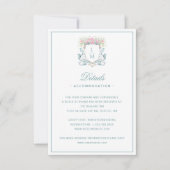 Elegant Roos Crest w / Bow Details Behuizing Kaart (Voorkant)