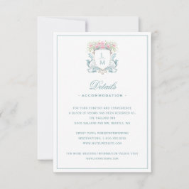 Elegant Roos Crest w / Bow Details Behuizing Kaart