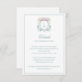 Elegant Roos Crest w / Bow Details Behuizing Kaart (Voorkant / Achterkant)