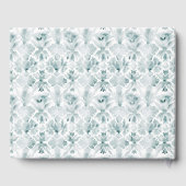 Elegant Roos Crest w / Bow | Monogram bruiloft Gastenboek (Achterkant)