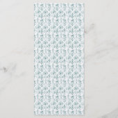 Elegant Roos Crest w / Bow | Monogram bruiloft Menu (Achterkant)