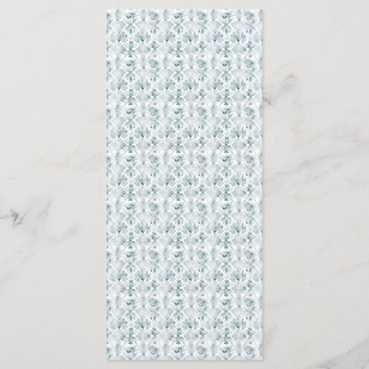 Elegant Roos Crest w / Bow | Monogram bruiloft Menu (Achterkant)