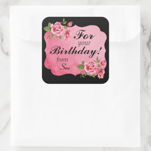 Elegant Roos Custom Gift Stickers (Tas)