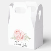 Elegant Roos Dank je roze Floral Wedding Favor Bedankdoosjes (Geopend)
