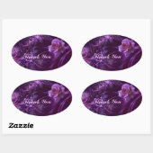 Elegant Roos Dank u Ovale Sticker (Vel)