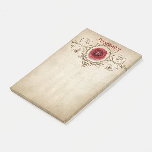 Elegant Roos Diamond personaliseert Post-it® Notes (Schuin)