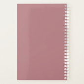 Elegant Roos Elegant Script voor bruiloft Aangepa Planner (Achterkant)