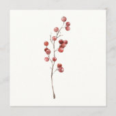 Elegant Roos en Berry Wreath Kerstmenu Kaart (Achterkant)