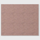 Elegant Roos en Gold Floral Pattern Cadeaupapier (Vlak)