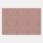 Elegant Roos en Gold Floral Pattern Wrapping Pape Inpakpapier Vel (Voorkant 2)