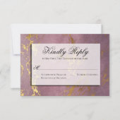 Elegant Roos en Gold RSVP Gelieve te beantwoorden (Voorkant)