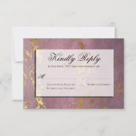 Elegant Roos en Gold RSVP Gelieve te beantwoorden