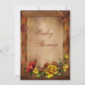 Elegant Roos en vlindervet Baby shower Kaart (Voorkant)