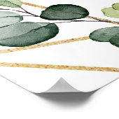 Elegant Roos Eucalyptus Bruidsfeest Welkomstbord Poster (Hoek)